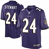Nike Men & Women & Youth Ravens #24 Stewart Purple Team Color Game Jersey,baseball caps,new era cap wholesale,wholesale hats